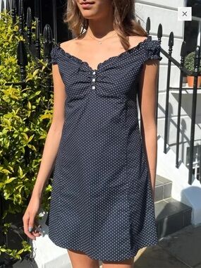 brandy melville jada dress blue Brandy Melville | Dresses | Brandy Melville Navy Blue Floral Jada Dress